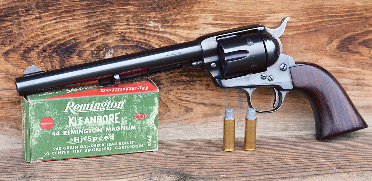 Dick Casull converted a 1904-era Colt Single Action Army to 44 Magnum prior to its  introduction by using 30-40 Krag cases  cut off to the appropriate length.